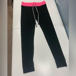 - Victoria’s Secret Pink size S black cotton joggers.